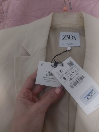 Conjunto ZARA Lino Beige Talla S