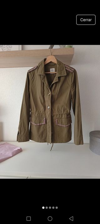 Chaqueta Springfield verde militar mujer