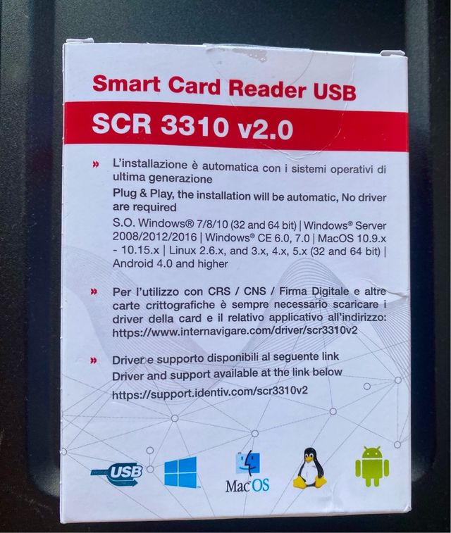 Lector Tarjetas Smart Card IDENTIV SCR 3310 v2.0