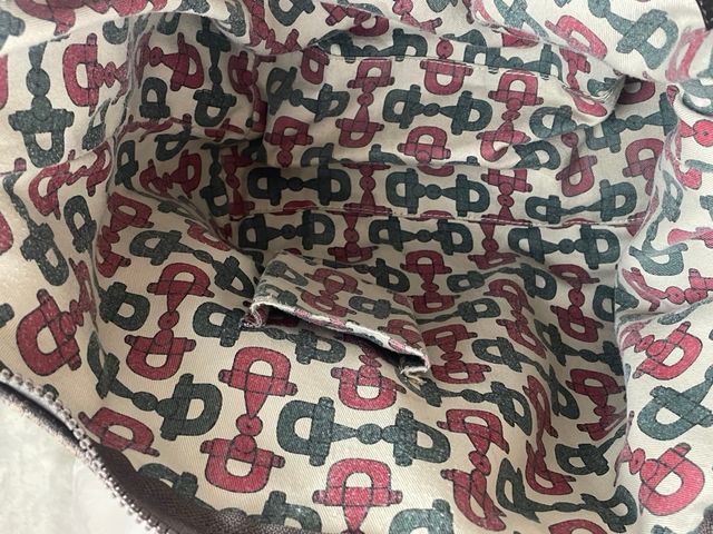 Valigia Gucci beige, verde e rossa