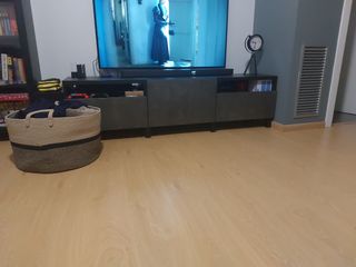 Mueble TV Ikea Marrón/Gris Cemento