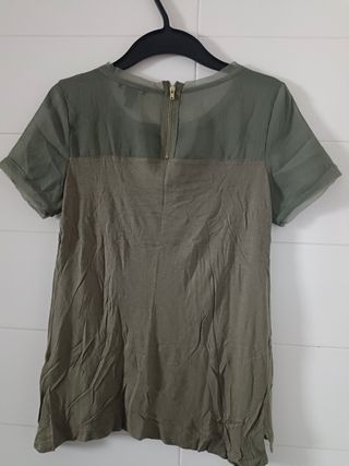 Blusa H&M Verde Oliva talla S/M