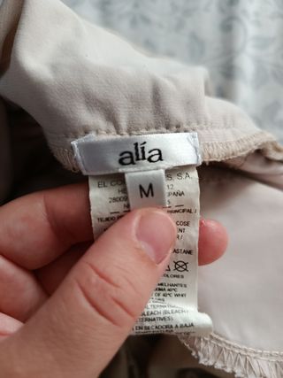 Pantalón premamá fluido beige