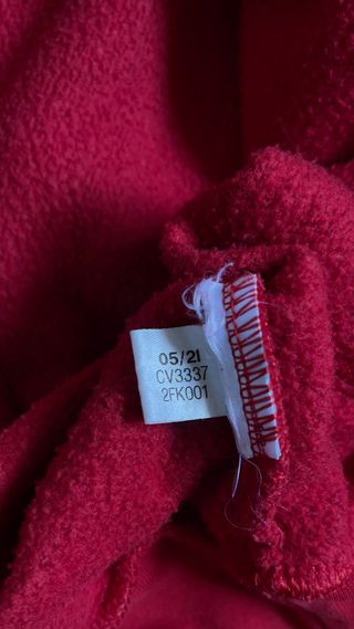 Felpa con cappuccio Adidas rossa