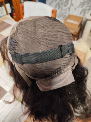 Peluca natural pelo indu castaño