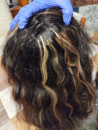 Peluca natural pelo indu castaño
