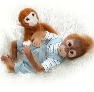 Muñeco bebé orangután realista