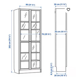 Mueble Alacena Blanco y Madera con Cristal
