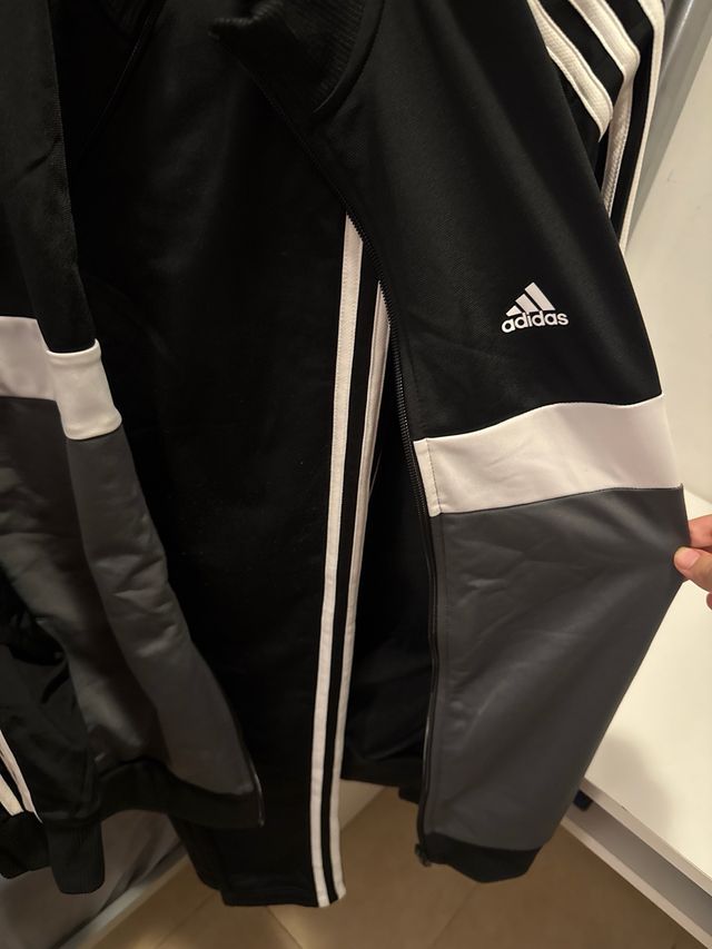 Chándal Adidas Niños Negro y Blanco