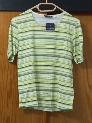 Jersey Sixth Sense mujer rayas verdes.