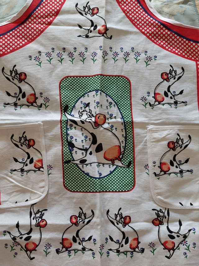 Delantal de cocina con vacas