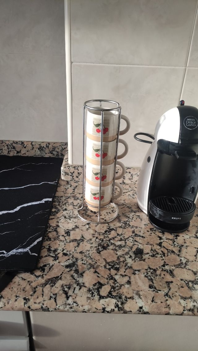 Juego de 4 tazas de café con diseño de cerezas