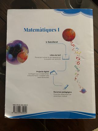 Matemàtiques 1r Batxillerat - Mediterrània