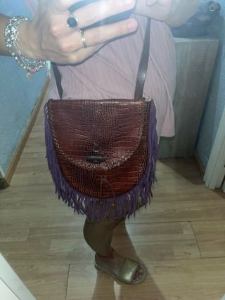 Bolso bandolera piel auténtica