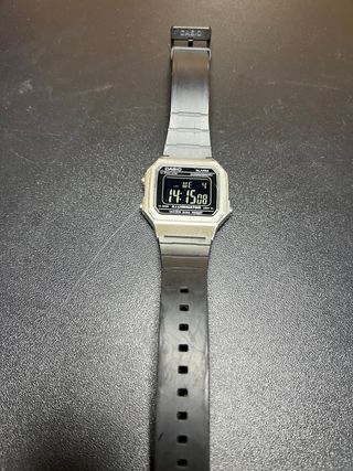 Reloj Casio W-217H Plata y Negro