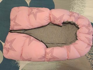 Saco de invierno para capazo rosa estrellas
