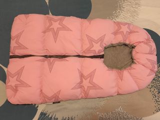 Saco de invierno para capazo rosa estrellas