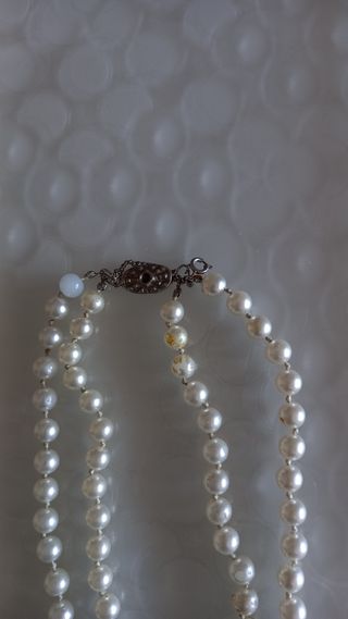Collana perle bianche donna bigiotteria usata