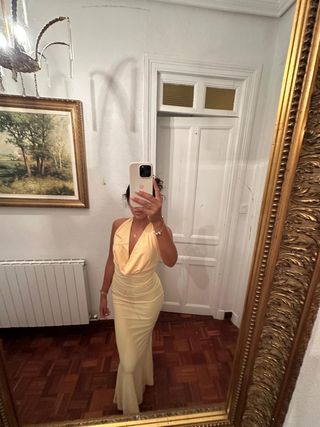 Vestido largo amarillo