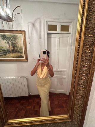 Vestido largo amarillo