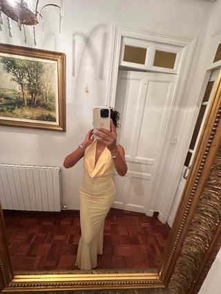 Vestido largo amarillo