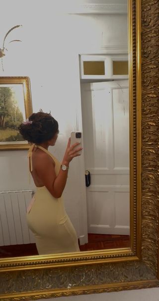 Vestido largo amarillo