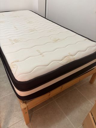 Colchón más base de cama individual