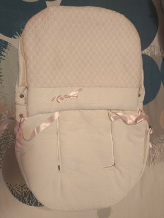 Saco Capazo/Maxi-Cosi LLACER Blanco y Rosa
