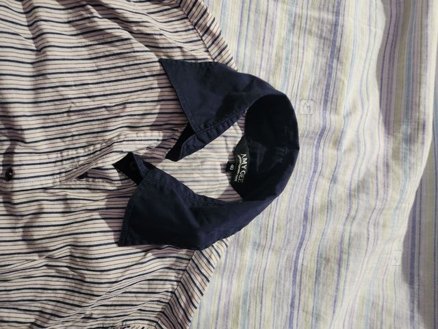 Camicia donna righe blu e bianche