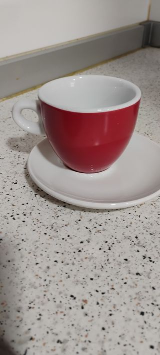 Conjunto 6 Tazas Café Sol & Crema Rojas