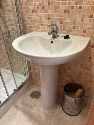 Lavabo de pie porcelana blanco