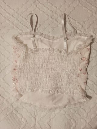 Top mujer floral con botones