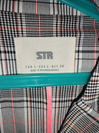 Americana cuadros oversize Stradivarius Talla L