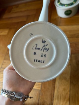 Over king set 3 pentole ceramica decorata