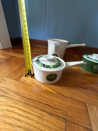 Over king set 3 pentole ceramica decorata