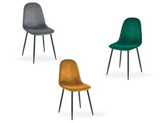 Silla Terciopelo Gris, Verde, Mostaza