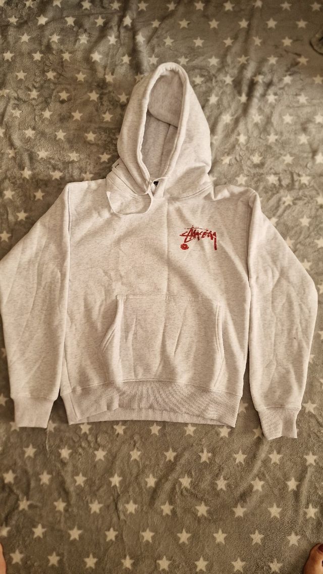 Sudadera con capucha Stussy gris