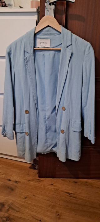 Americana Stradivarius azul Talla M