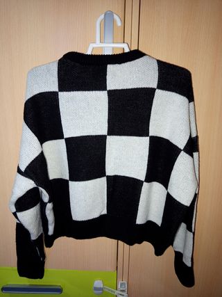 Jersey cuadros blanco y negro Primark Talla M