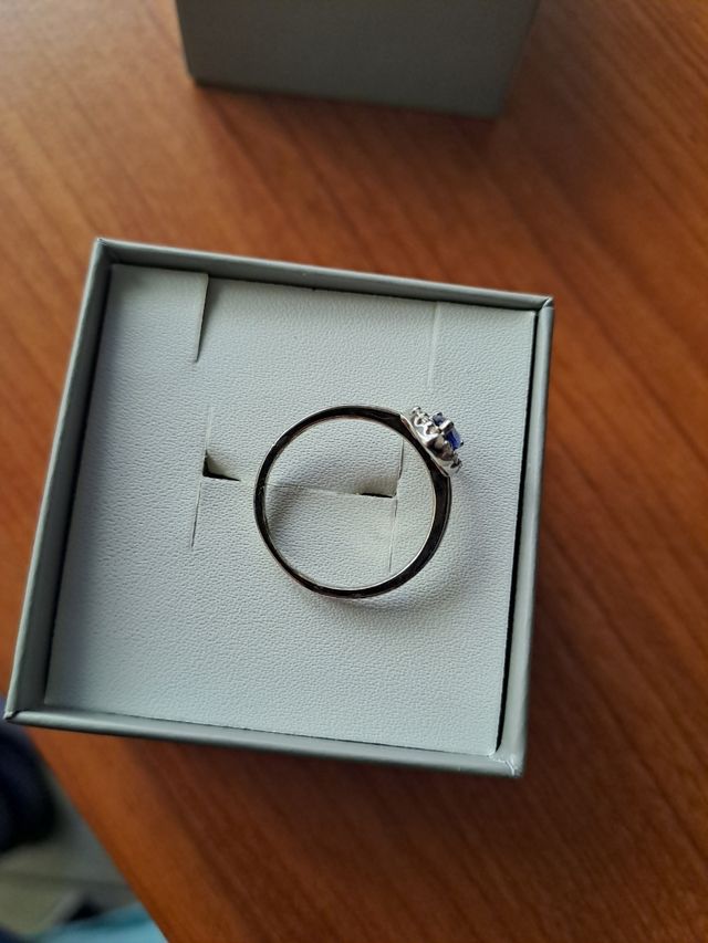 Anello D'AMANTE Zaffiro Blu e Argento