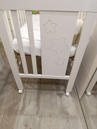 Cuna de madera blanca SIN colchón