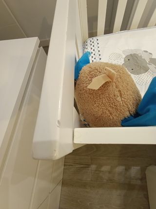Cuna de madera blanca SIN colchón