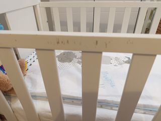 Cuna de madera blanca SIN colchón