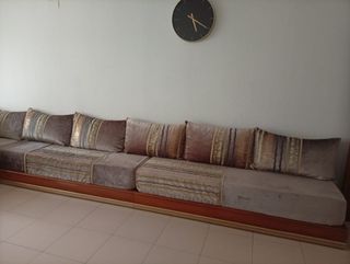 Sofá marroquí salon beige y marrón