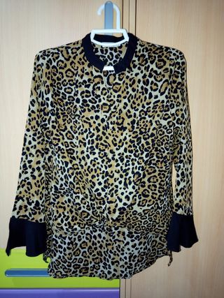 Blusa Leopardo Mujer Manga Larga