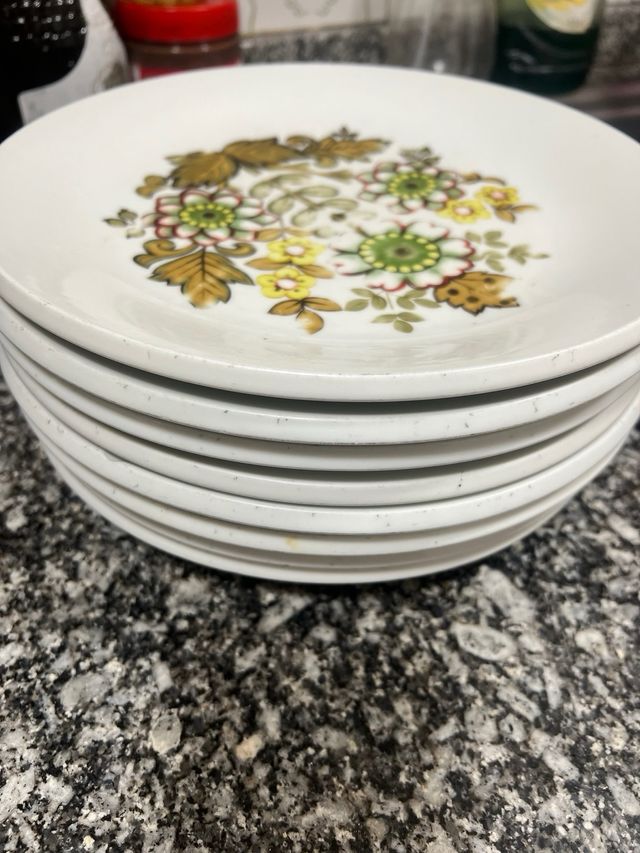 8 Platos Grandes Porcelana Florales