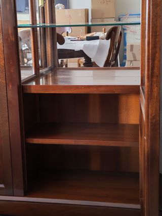 Vitrina Comedor Madera y Cristal