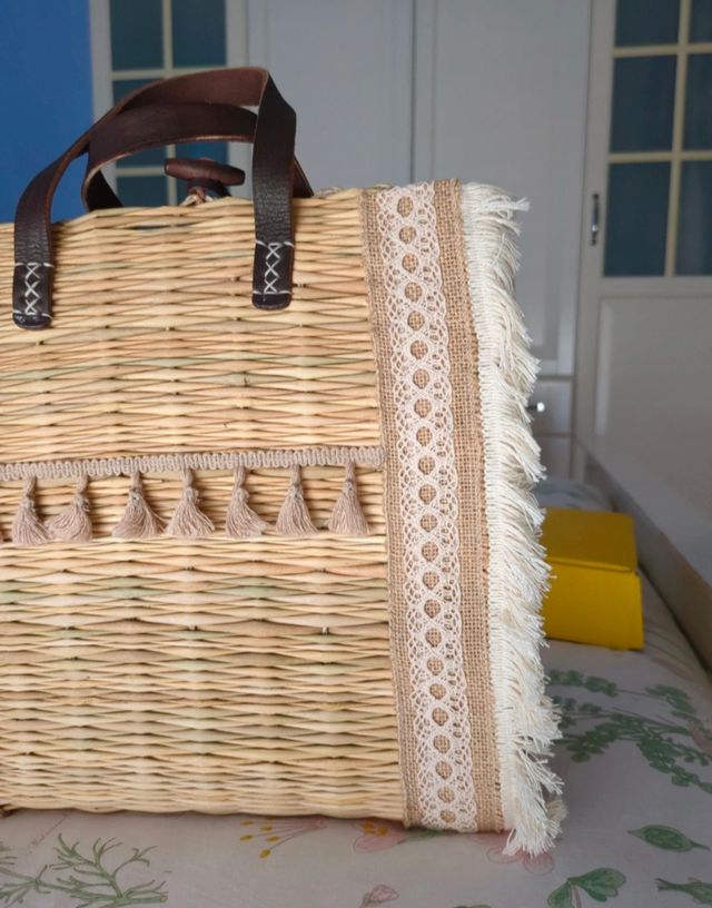 Capazo Tacatuca mimbre cuadrado