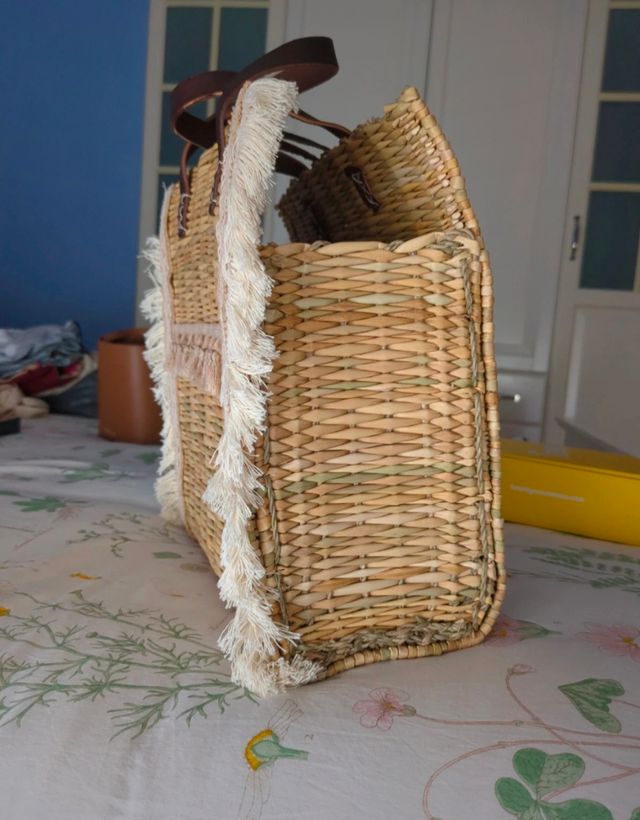 Capazo Tacatuca mimbre cuadrado