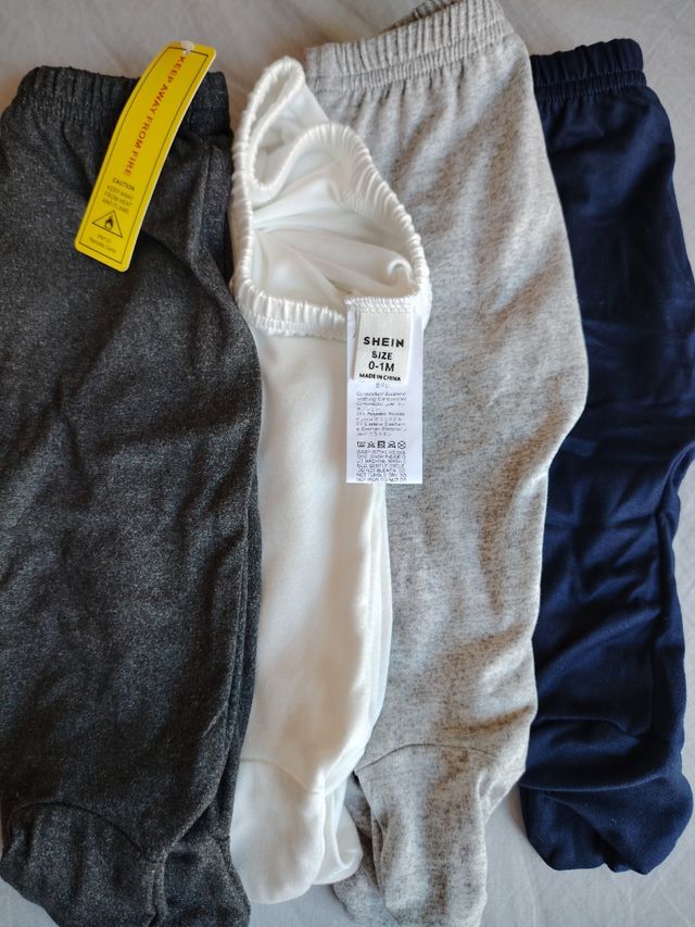 Lote 4 pantalones bebé 0-1 mes